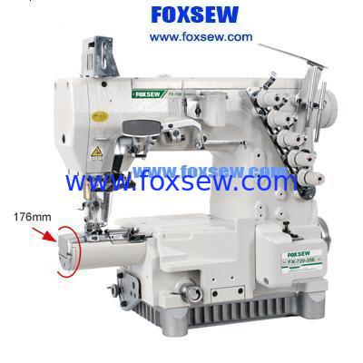Small Horizontal Cylinder Bed Three Needle Interlock Sewing Machine FX720-356