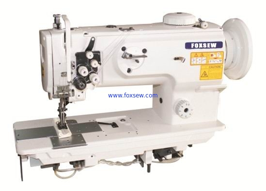 Double Needle Walking Foot Unison Feed Lockstitch Machine with Vertical-Axis Large Hook