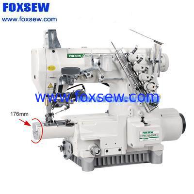 Small Horizontal Cylinder Bed Three Needle Interlock Sewing Machine with Automatic Thread Trimmer FX720-356T