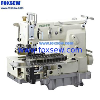12-needle Flat-bed Double Chain Stitch Sewing Machine (tuck fabric seaming) FX1412PTV